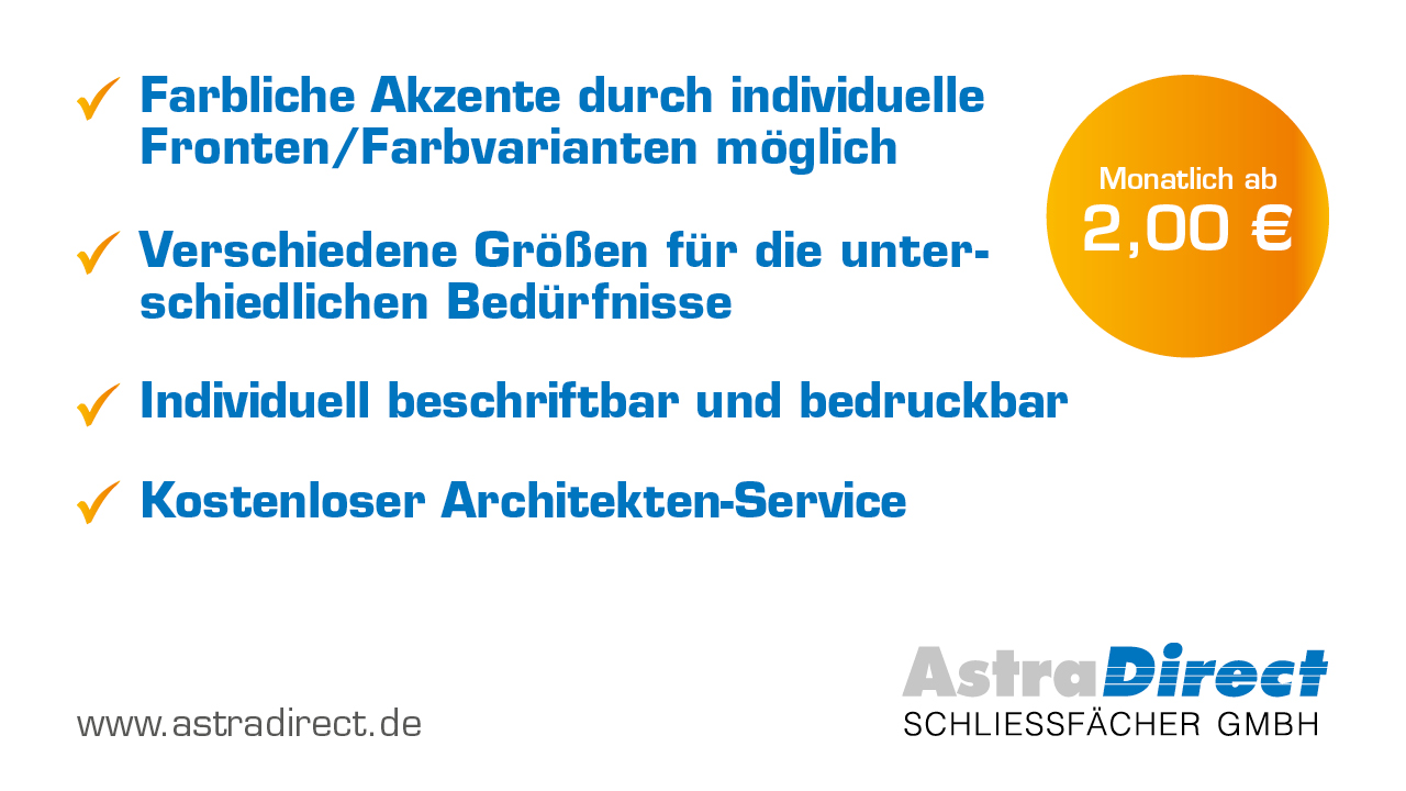 Für jede Schule das passende Modell - AstraDirect Schließfächer